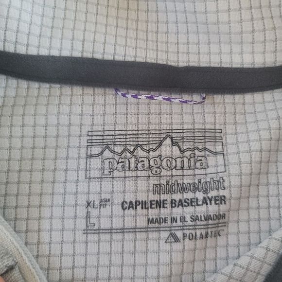 Patagonia Worn Wear W's Capilene Midweight Zip-Neck Size Large Gray - Picture 3 of 8